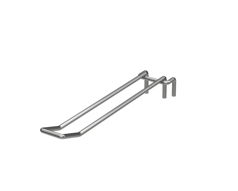 Dubbelspjut detaljskena rak 200 mm zink