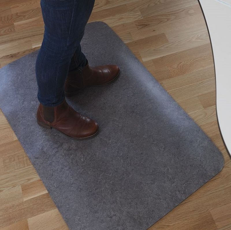 Arbetsplatsmatta Yoga Step Zedlan Gråmarmor