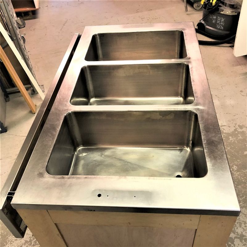 Serveringsvagn IDESTA med värmeri topp 3 brunnar 1200 BM3S - begagnad - Bild 3