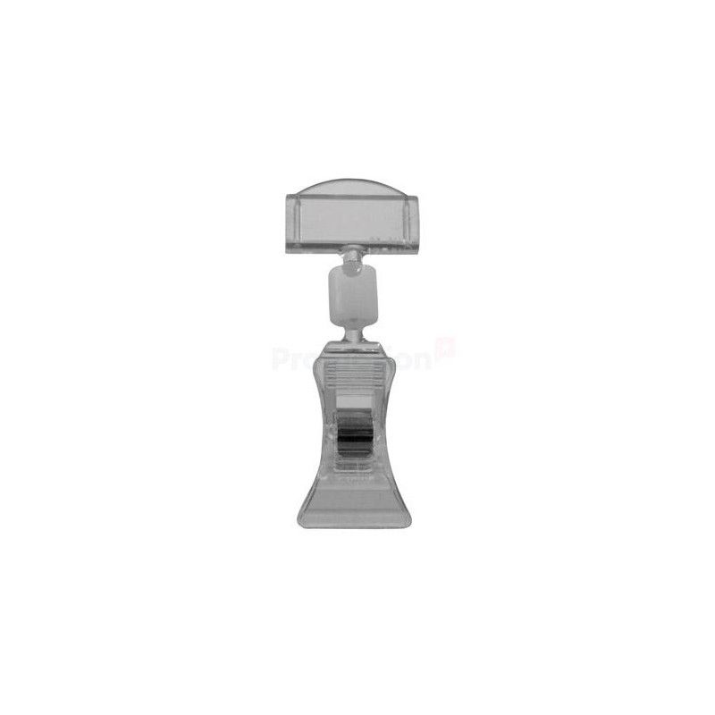 Skyltklämma mini transparent 10-pack