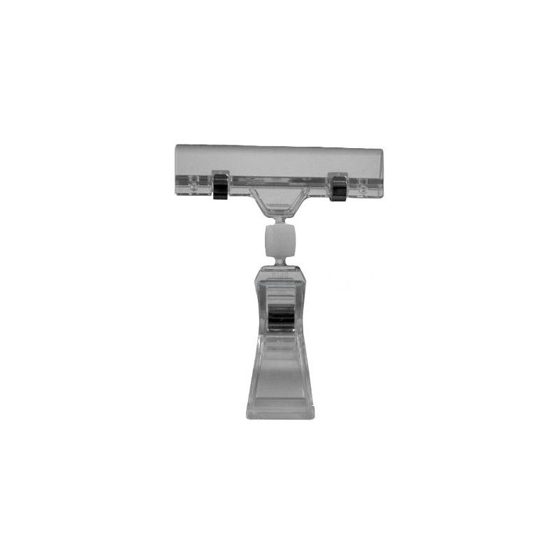 Skyltklämma stor transparent 10-pack
