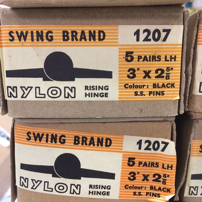 Lyftgångjärn svart nylon 5-pack - Bild 4