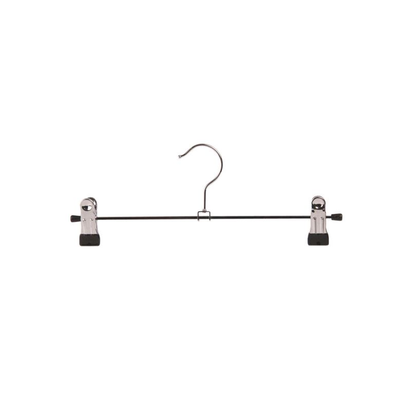 Clipshängare 30cm 100-pack krom/svart