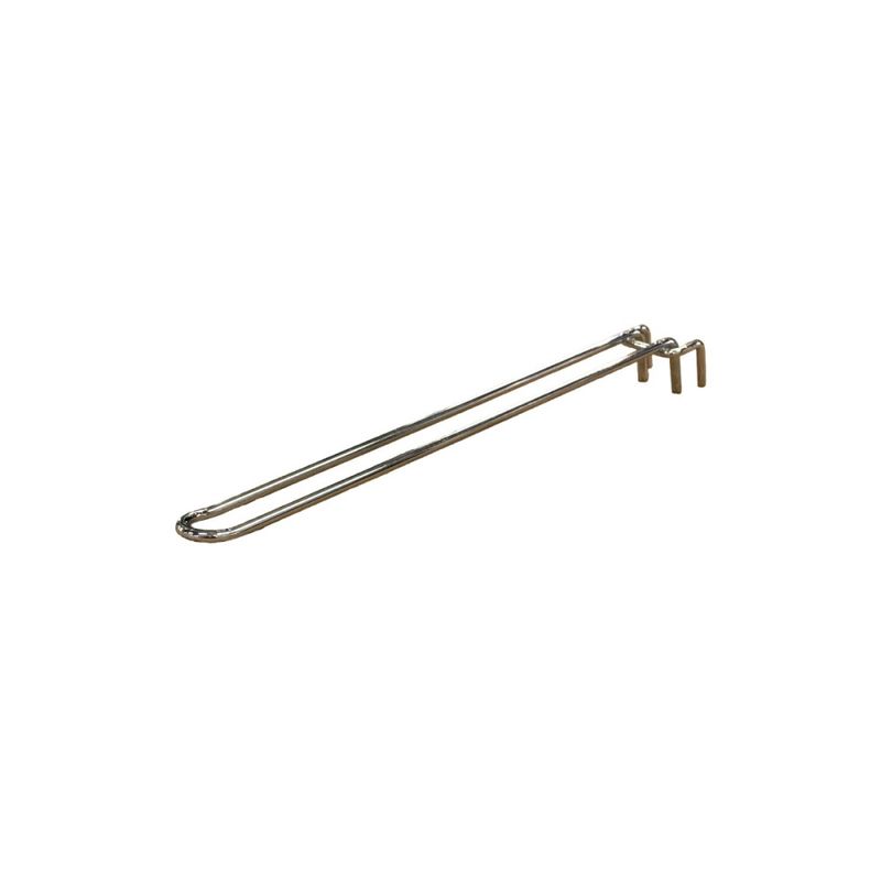 Dubbelspjut detaljskena rund 250 mm zink