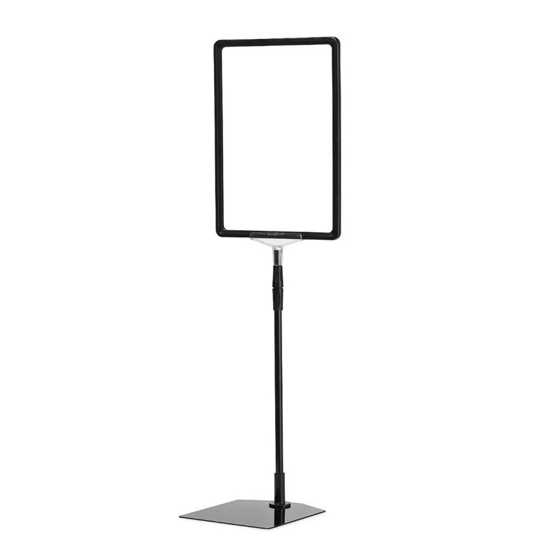 Skylthållare A4 svart med fot