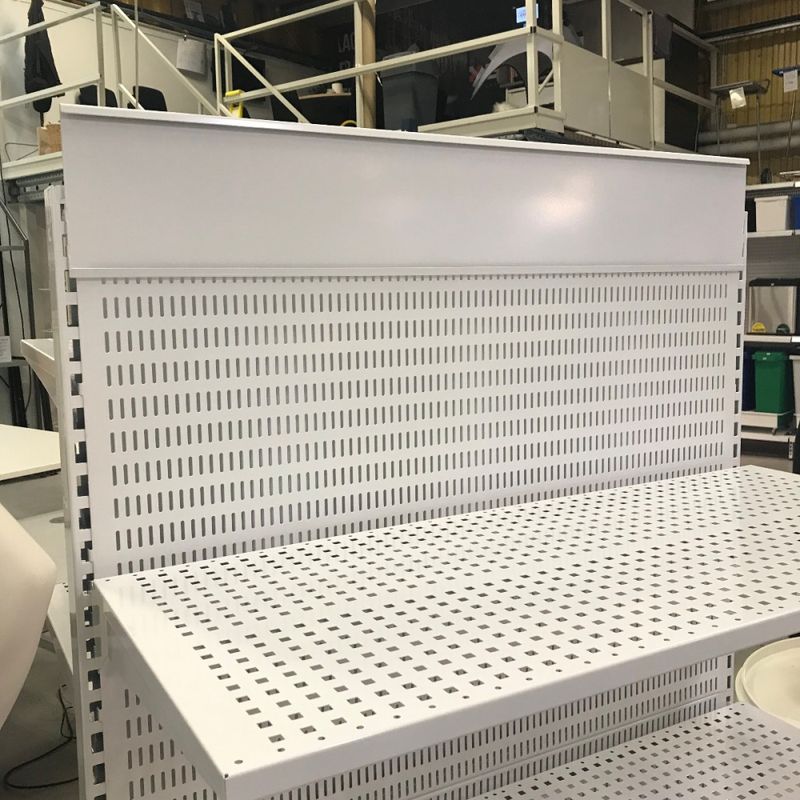 Skylthållare Ricana 900x150 mm vit - begagnad