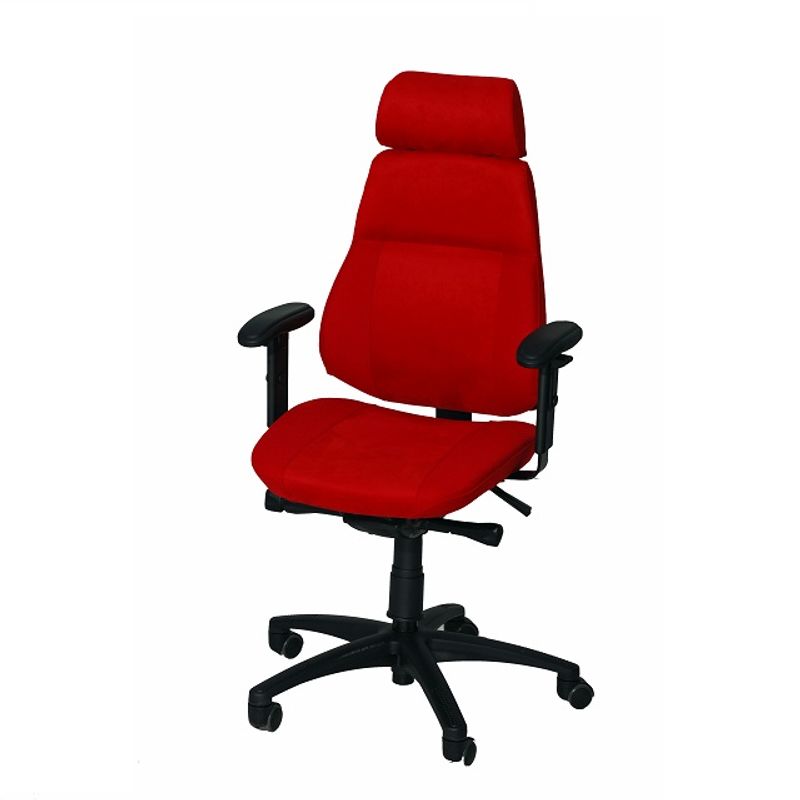 Sverigestolen 818 inkl. nack- & armstöd Tyg Gaja/Comfort röd