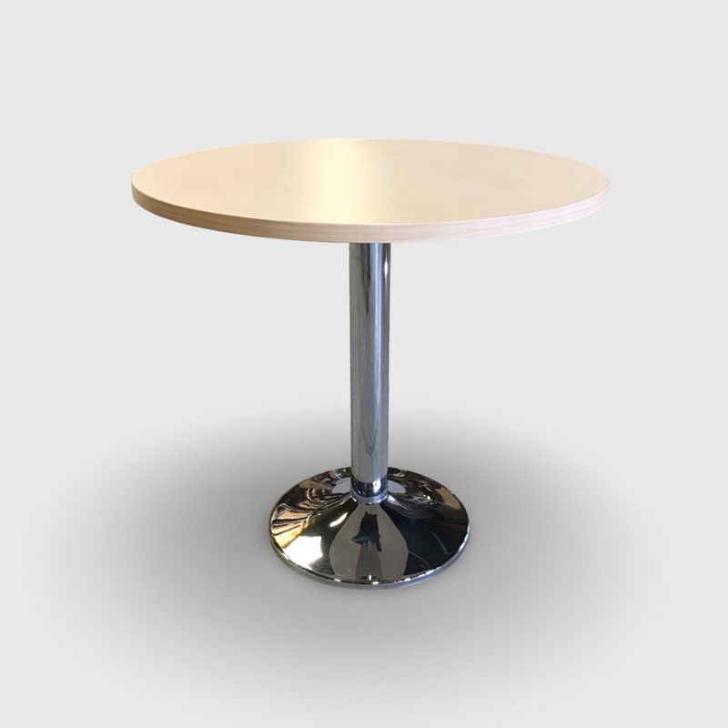 Bord Ø 80 cm ljus björklaminat - begagnad