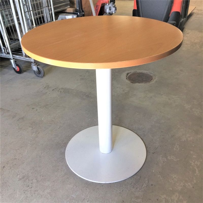 Cafébord Mitab bok/vit Ø 70 cm - begagnad
